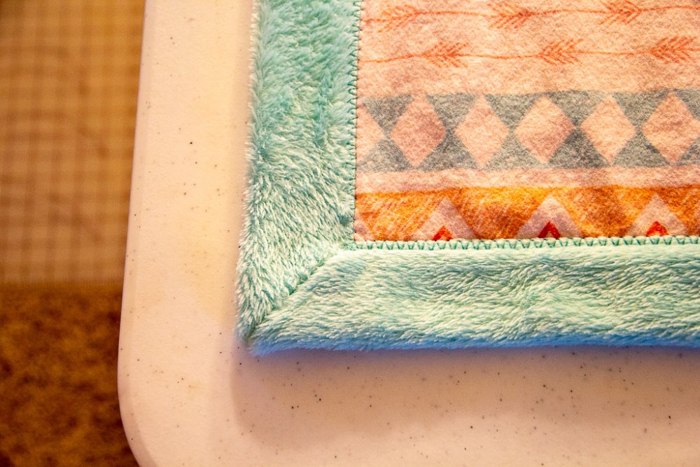 self binding minky blanket